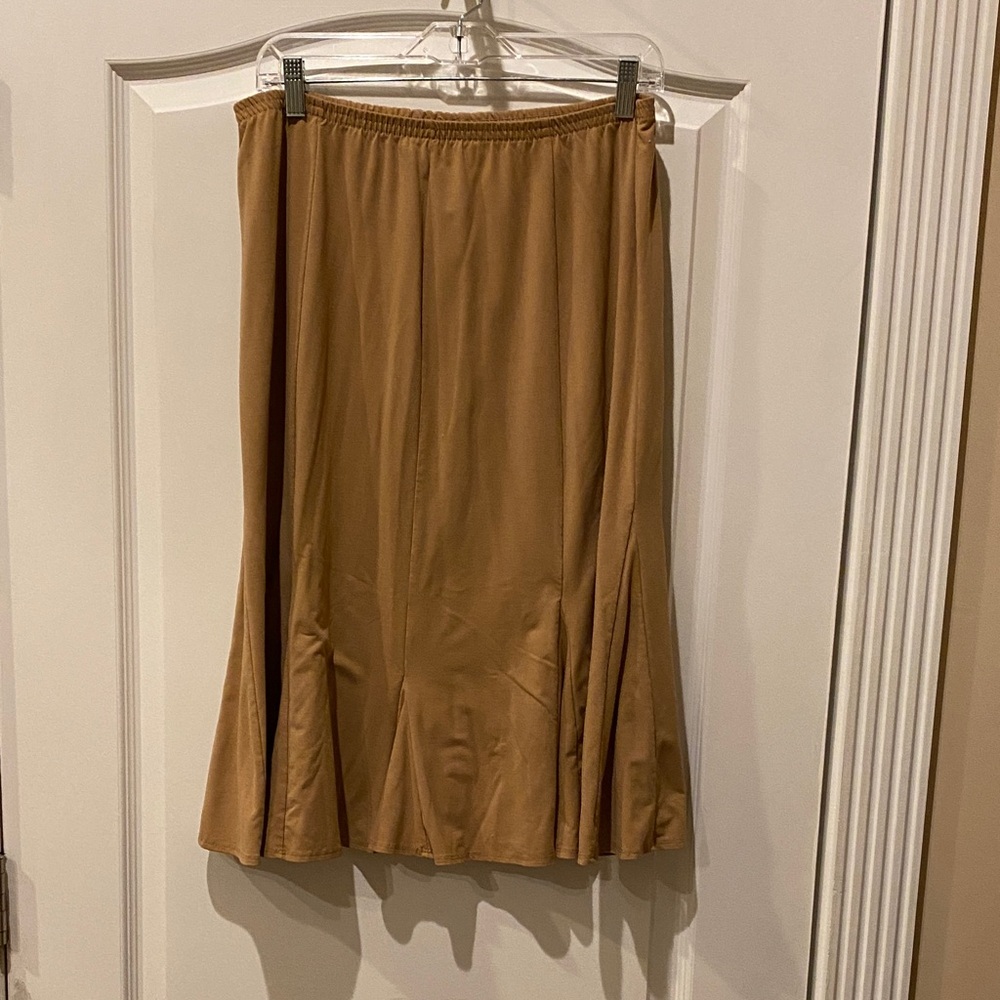 Weekenders Tan Midi Skirt